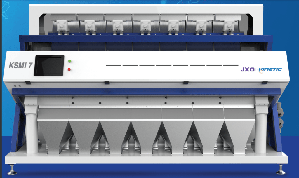 Color sorter machines in rice quality control